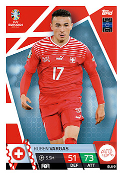 Ruben Vargas Switzerland Topps Match Attax EURO 2024 #SUI9
